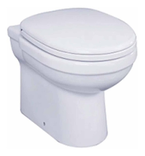 Wc Atlantis Fluxor Descarga Muro Con Asiento Blanco