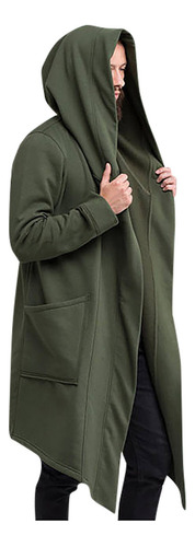 N Chaqueta Para Hombre, Cárdigan Largo, Capa, Con Capucha