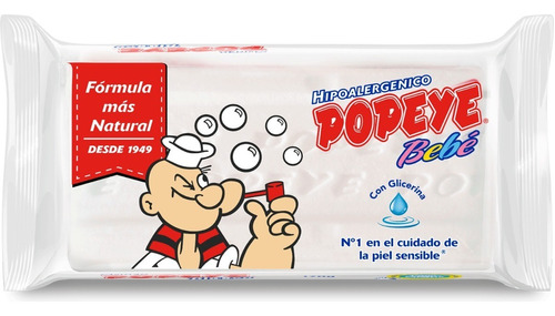 Popeye Jabon En Barra Bebe Blanco170g