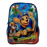 Mochila Costas Bag Escolar Doguinhos Radicais Infantil Clio Cor Azul Desenho Do Tecido Patrulha Canina