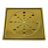 Ralo Grelha C/ Porta Grelha Dourado 15x15