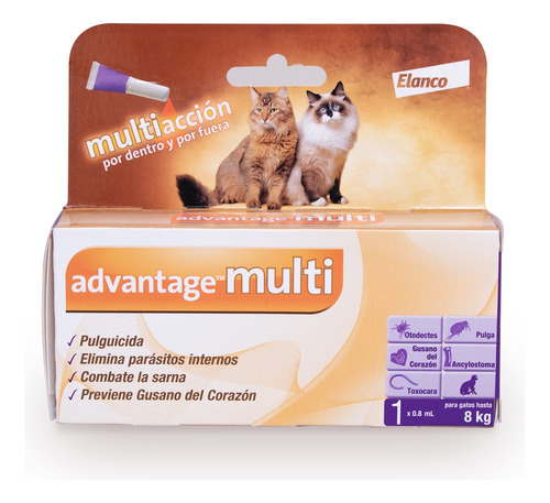 Advantage Multi® Contra Antipulgas Y Parásitos Gato 4 A 8 Kg