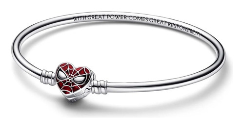 Pulsera Pandora Moments Spider Man Marvel Hombre Araña Plata