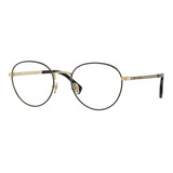 Armaçao Feminina Versace Ve1279 53mm Preto/dourado Original 