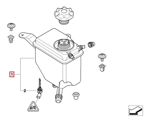 Envase Agua Radiador Bmw E60 E63 520i 525i 530i 550i 645ci Foto 3