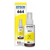 Tinta Epson® T664 Amarilla Original Botella 70 Ml L120/l380