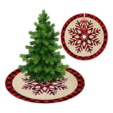 L Decorativos Faldon Pie Para Arbol Navidad Con Pinos 90 Cm