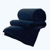 Cobertor Coberta Manta Solteiro Microfibra Camesa Inverno Cor Azul-marinho