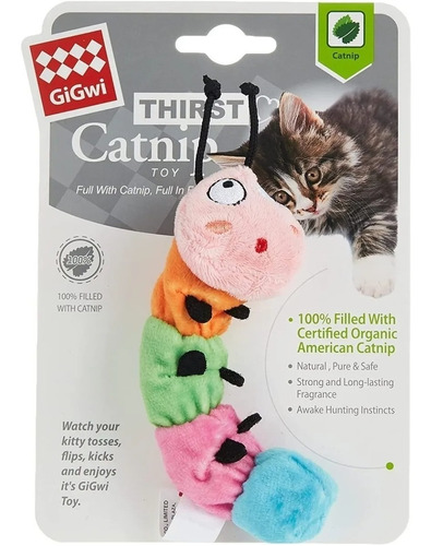 Juguetes Para Gato Oruga Gigwi Importado Thirst Catnip Envio