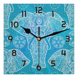 Reloj De Pared Elefante Silencioso Y Decorativo 30 Cm