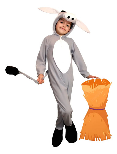 Disfraz Burro Navidad Para Niño Talla 1 - 8