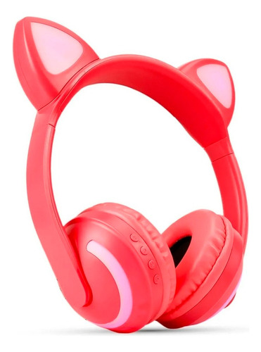 Fone De Ouvido Orelha Gatinho Bluetooh Headset Fio Luz Led