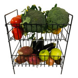 Canasto Cocina Estante Organizador Verduras Frutas 2 Niveles