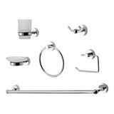 Juego Accesorios Baño Peirano 6 Piezas Metalicos 3000