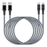 Cable De Carga C, Carga Rapida, Cable Usb C Largo, Cargador