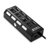 Hub 4 Portas Usb 2.0 C/ Chaves Individuais Dex 1264p