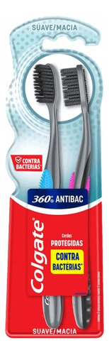 Cepillo Dental Suave Antibac 360° 2un Colgate