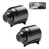 Mini Câmeras Com Hd Completo De Vigilância Wifi 1080p 2pz Q