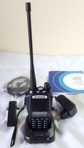 Radio Comunicador 8w Baofeng Dual Band Uv82 + Fone Airsoft