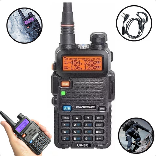 Rádio Comunicador Ht Walk Talk Dualband Uhf Vhf Uv-5r Anatel