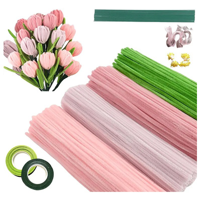 Kit Diy Flores Rosas 400 Pzas Manualidades Con Limpiapipas | MercadoLibre