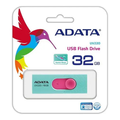 Memoria Usb Portátil 2.0 32gb Uv220 Tiffany Rosa Adata \u002Fv Nombre Del Diseño Tiffany Color Turquesa\u002Frosa | Envío gratis