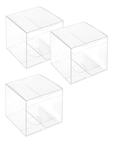 Boo Cajas De Regalo De Plástico Transparentes De 4 X 4 X 4