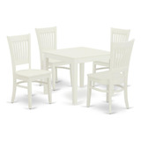 East West Furniture Oxva5-lwh-w - Juego De Mesa De Comedor,.