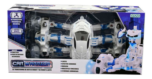 Auto Transformable En Robot Ditoys Car Warrior Robot Luces