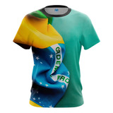 Camisa Camiseta Personalizada Brasil Infantil