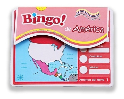Juego Mesa Bingo America Aprender Divertido Continente 