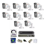 Kit Cftv Dvr Hikvision 16 Canais / 10 Colorvu Hilook / Hd 2t