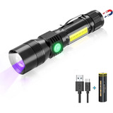 Linternas Potentes Con Laser Tipo Uv 2400 Lumens Usb