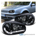 For 99-06 Vw Golf Mk4 Gti R32 Black Led Strip Projector  Ttx