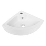 Lux Sany T154a Lavabo Cerámico Blanco Esquinero Rebosadero