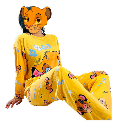 Pijama Y Calcetas Personajes Disney Súper Frescas Dama Moda