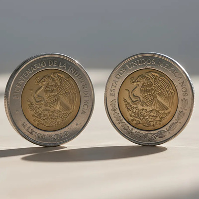 5 Pesos Bicentenario De La Independencia Doble Escudo Excele | Meses sin interés