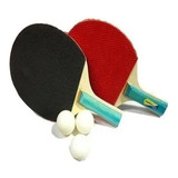 Set Ping Pong 2 Paletas +3 Pelotitas Tennis De Mesa 