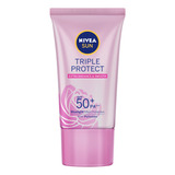 Protetor Solar Facial Tripla Proteção Loção Pele Radiante Fps 50 40ml Nivea