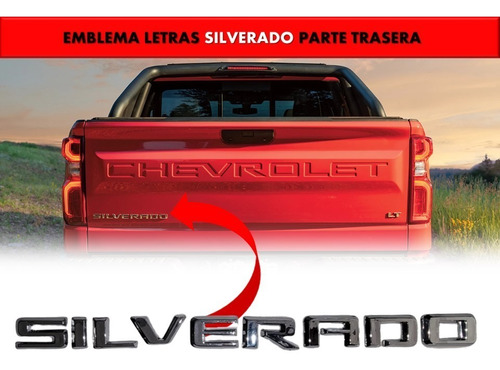 Emblema Para Tapa De Caja Chevrolet Silverado Varios Modelos