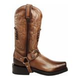 Botas Vaqueras Biker Hombre Caborca Piel Suela  Hule.