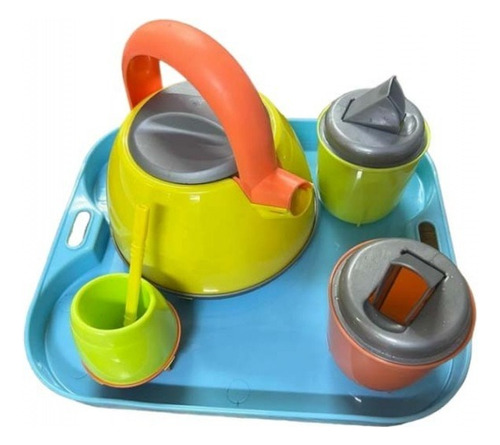 Juego De Mate Infantil Pava Con Bandeja Yerbera Azucarera