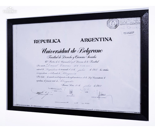 3x Marco Cuadro Diploma A3 30*42 Madera Natural Vidrio