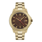 Relógio Masculino Technos Dourado F06111aa/4m Lindo