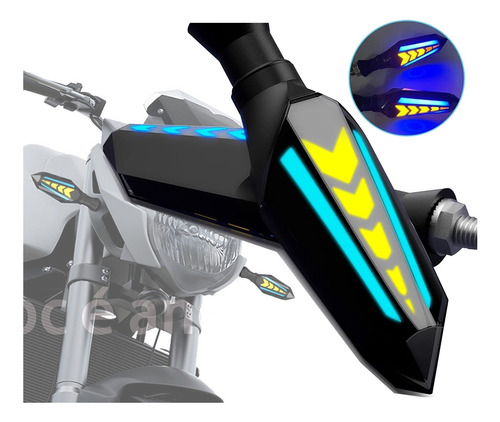 2x Direccionales Led Luces Moto 2cara Secuencial Motocicleta