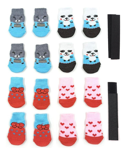 4 Pares De Calcetines Para Perros Antideslizantes