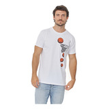 Remera Hombre Estampada Basket Algodon Peinado