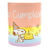 Taza De Ceramica, Snoopy, Feliz Cumpleaños, 11oz