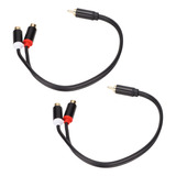 Cable Divisor Rca, 2 Unidades, 1 Macho A 2 Hembras Estéreo,