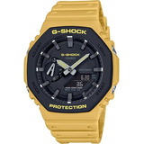 Reloj Casio G-shock Ga-2110su-9adr, Color Amarillo Roble, Garantía Y Bisel Nf De Color Negro, Color De Fondo Negro